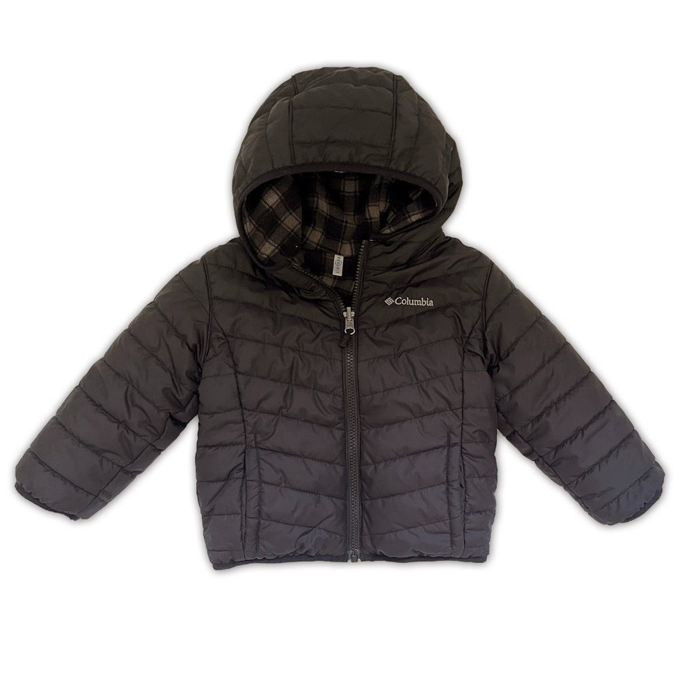 4T Columbia REVERSIBLE hooded kids jacket